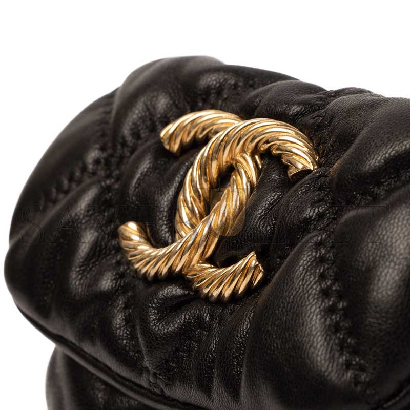 Ch**el black mini quilted bubble crossbody bag (14*11*5cm)